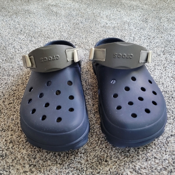 Classic Crocs All-Terrain Clogs Slides Blue Unisex Men's Sz 10 Woman's Sz 12 - Picture 2 of 5